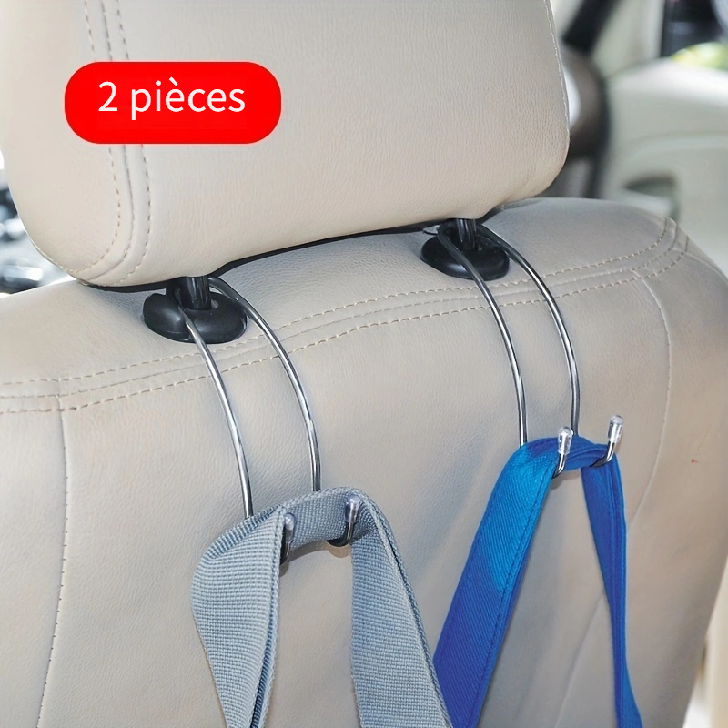 Noir - Crochet de siège arrière de voiture universel, Clip de fixation  automatique réglable, Support de sac d