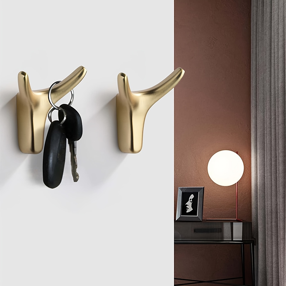 Modern Style Gold Brass Cloth Coat Wall Hooks Hangers Heavy