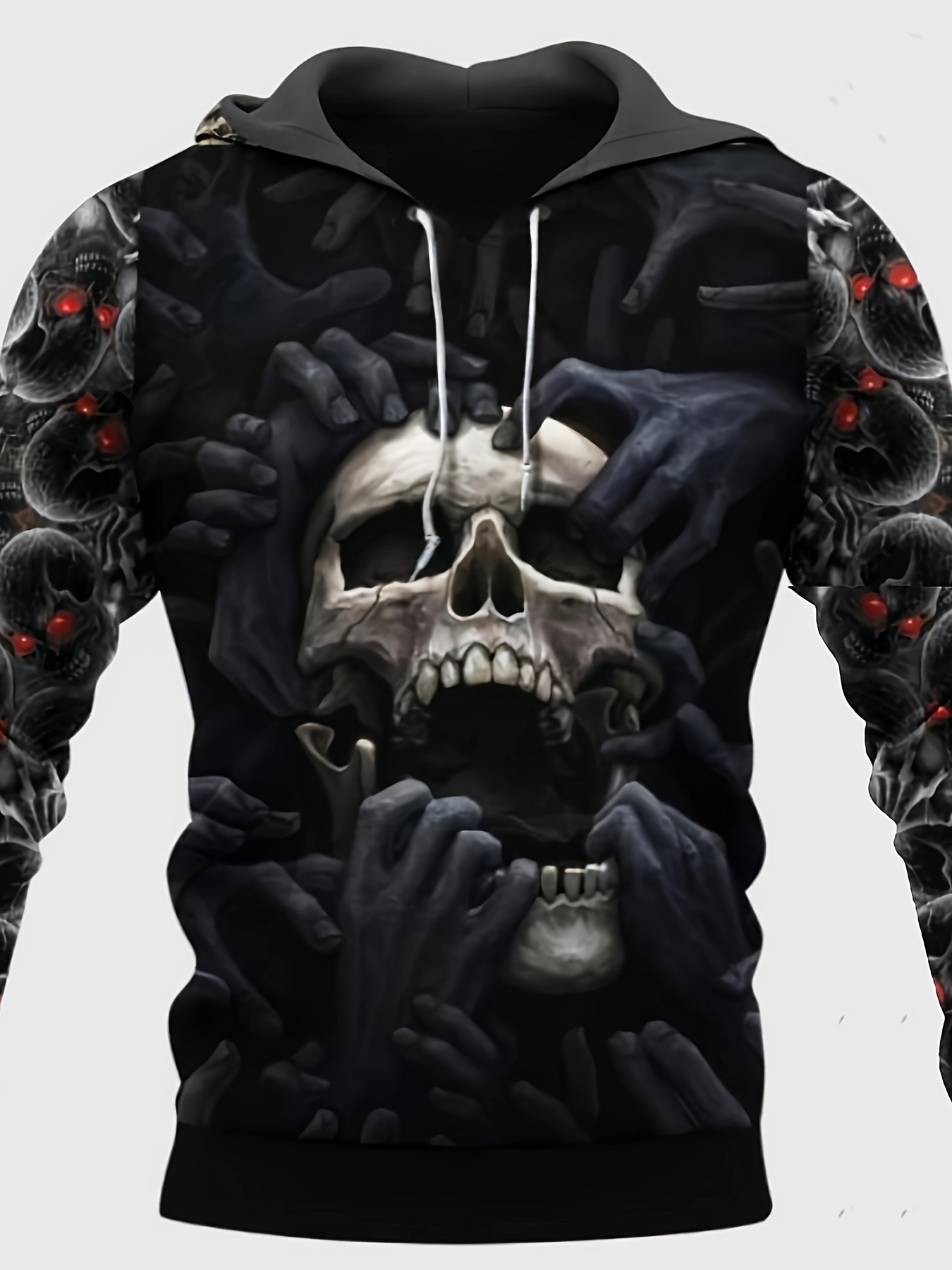 3d Evil Skull Print Hoodie Cool Hoodies Men Men's Casual - Temu