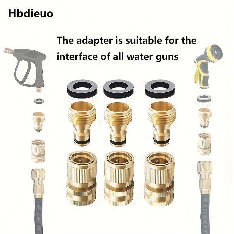 Ouneed Garden Hose Quick Connect Plastic Fitting Water Hose Connectors 3/4  inch 1Set