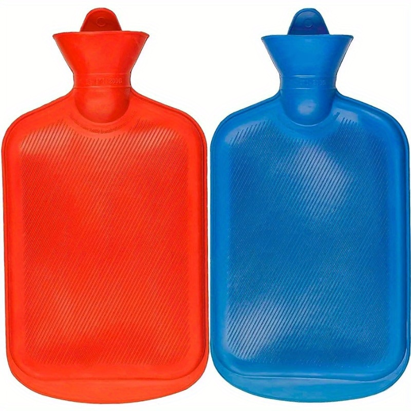  Botella de agua caliente, almohadilla térmica, botella de agua  caliente, bolsa de agua para botella de agua caliente con tapa, bolsa  calentadora de pies de invierno frío para calambres, calentador de