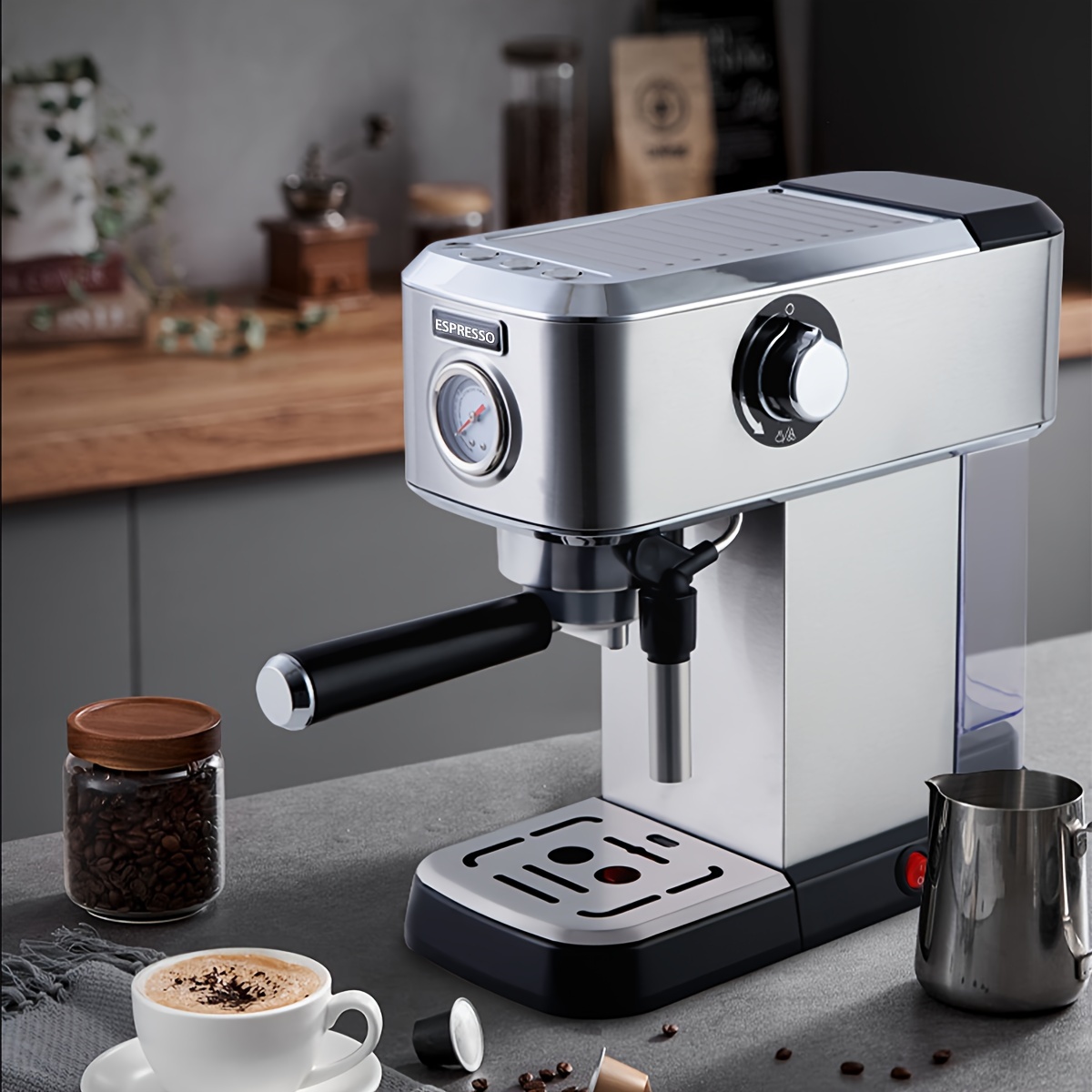 Clásica Máquina Espresso Portátil Única 2 En 1 Cafetera - Temu