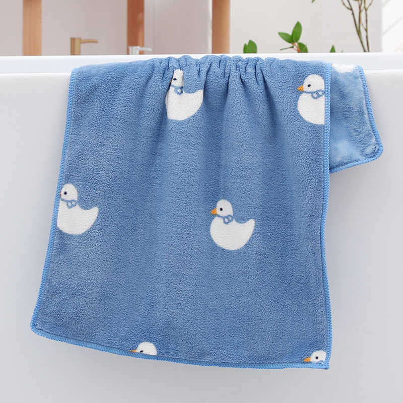 Bath towels washcloths kitchen cute animal chenille hand face wipe hanging  towels baby children kids animal