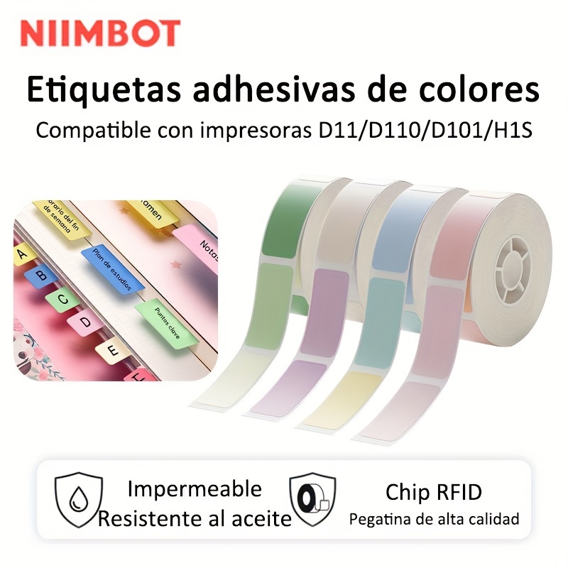  Etiquetas de cable D11 coloridas e impermeables para cables de  alambre, etiquetas adhesivas resistentes al desgarro, flexibles para cables  de computadora, marcadores de color, etiquetas de identificación, impresión  negra en papel