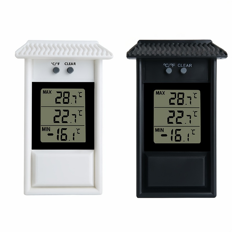  Digital Greenhouse Thermometer for Monitoring Maximum and  Minimum Temperatures - High Low Thermometer for Recording Max and Min  Temperatures Garage Greenhouse Accessories Indoor Outdoor : Patio, Lawn &  Garden