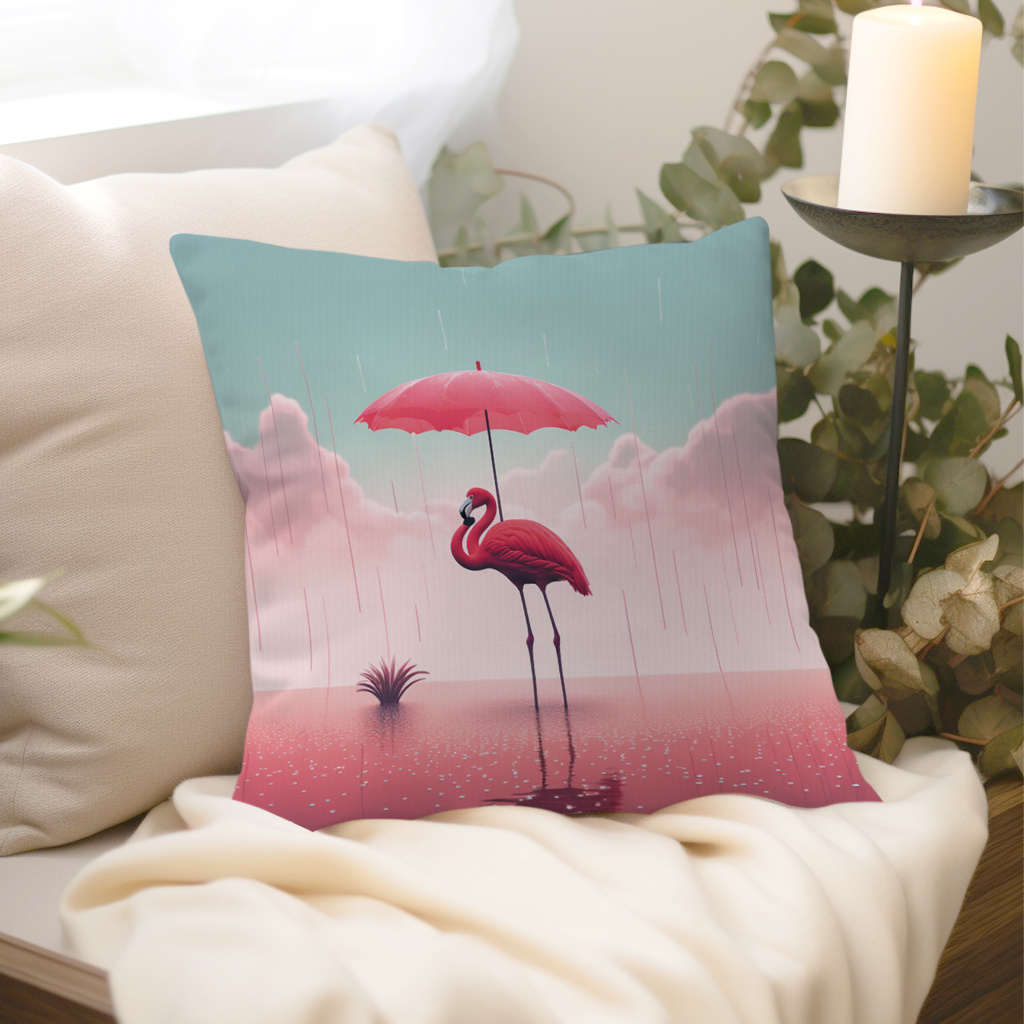 Pink flamingo pillow on sale cases