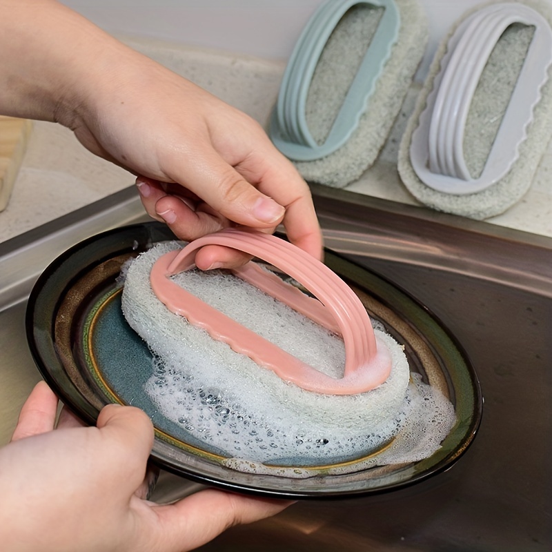Unique Bargains Sponge Dish Bowl Cup Cleaning Cleaners Kitchen Scrub Pad  Assorted Color 4 Pcs