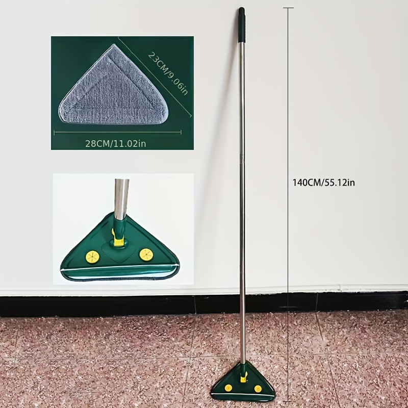 1/2pcs Triangle Mop, Mini Mop, Slacker Mop, Wall And Ceiling Wipe Chenille  Mop, Window Cleaner, Bathroom Accessories