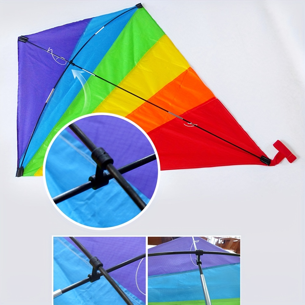 Kites Fishing Rod Kite Set Children's Handheld Mini Kite Breeze Easy Fly  Kites Outdoor Sports Stunt Kite (Color : Swallow)