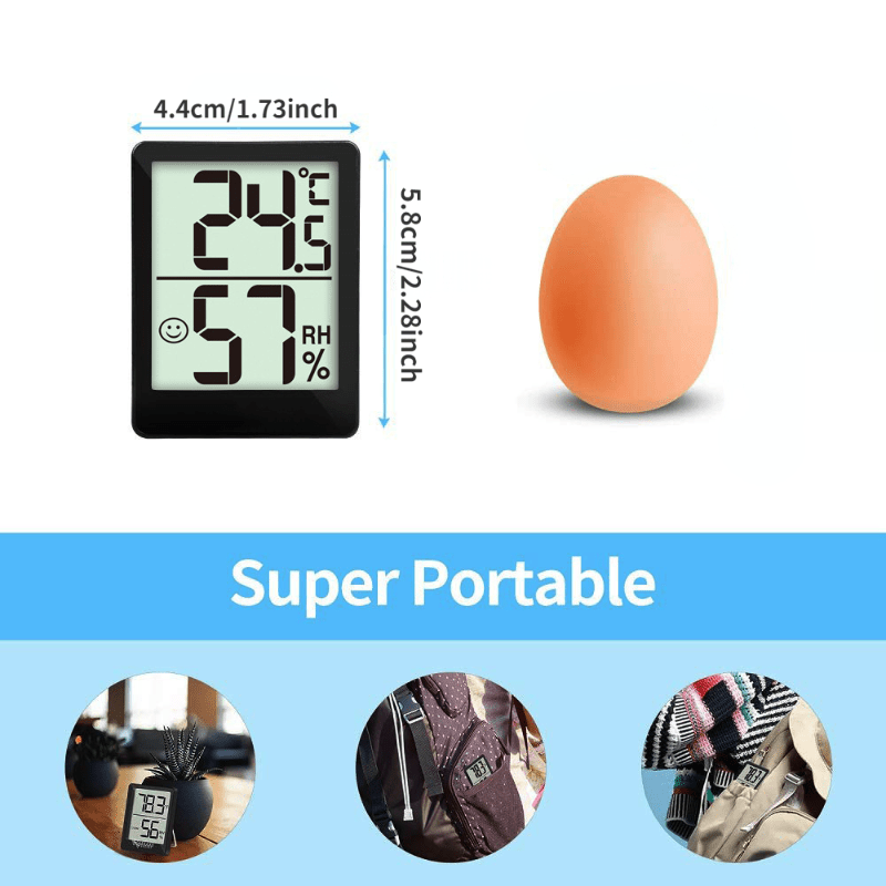 1PC Plastic Digital Hygrometer, Minimalist Indoor Thermometer Humidity Meter  For Home