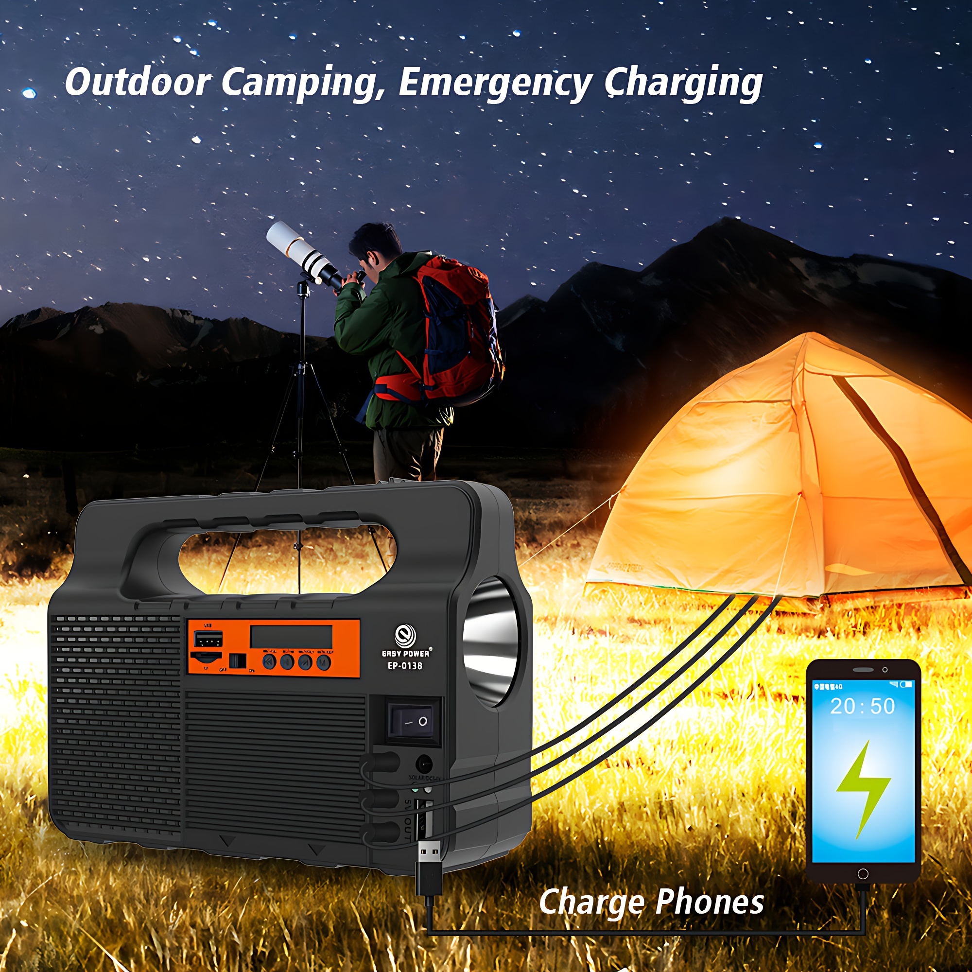 Solar Powered Camping Lights: Can Solar Generator Power Camping