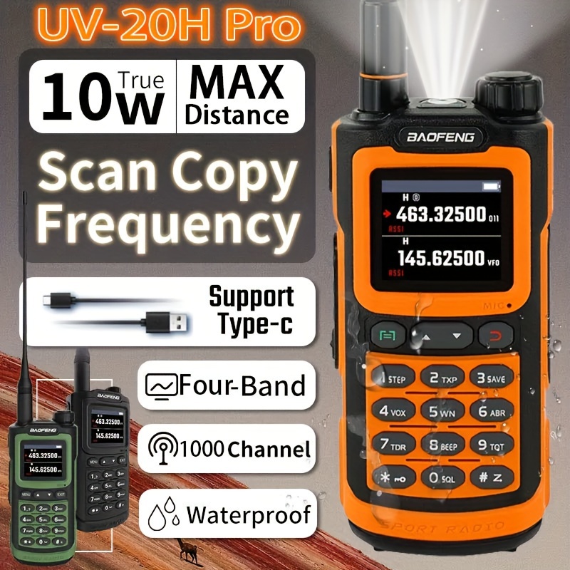 10W de potencia UV Baofeng-25 de doble banda, 136-174, 400-480MHz