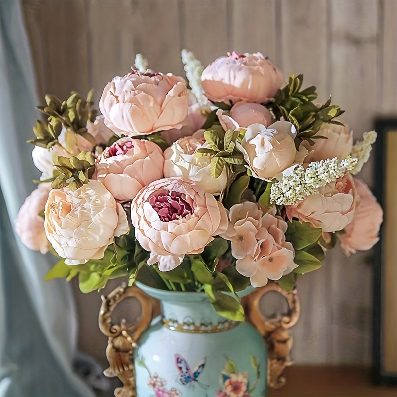 42Pcs DIY Art Craft Idea Wedding Bouquet Decor Artificial Silk Flowers kit  Bulk