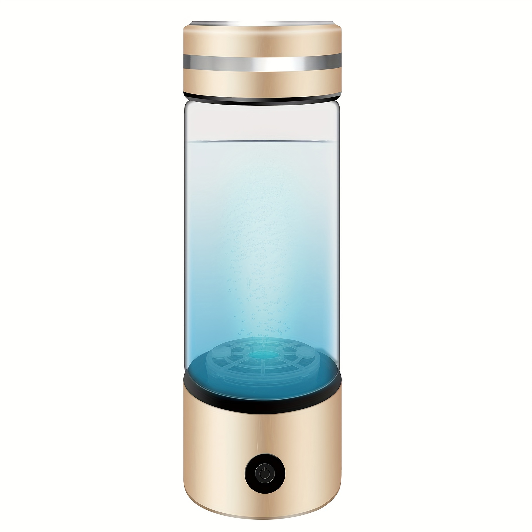 Botella transparente del purificador del agua, botella de cristal del  filtro del purificador de agua del hidrógeno rico de carga USB taza  portátil del
