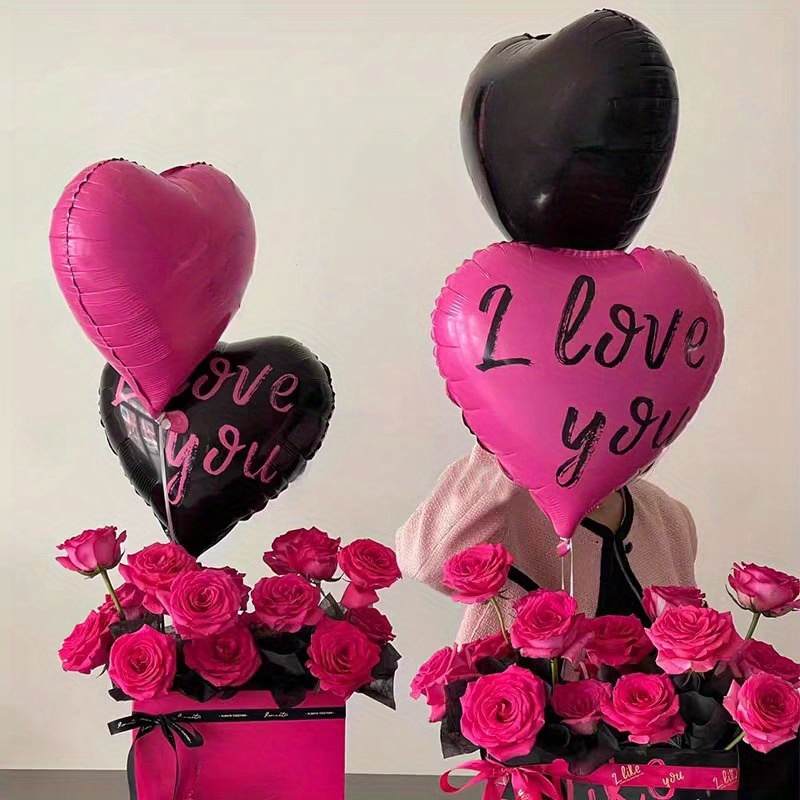 Globos de corazón plateados, paquete de 12 globos metálicos para decoración  del día de San Valentín, globos en forma de corazón