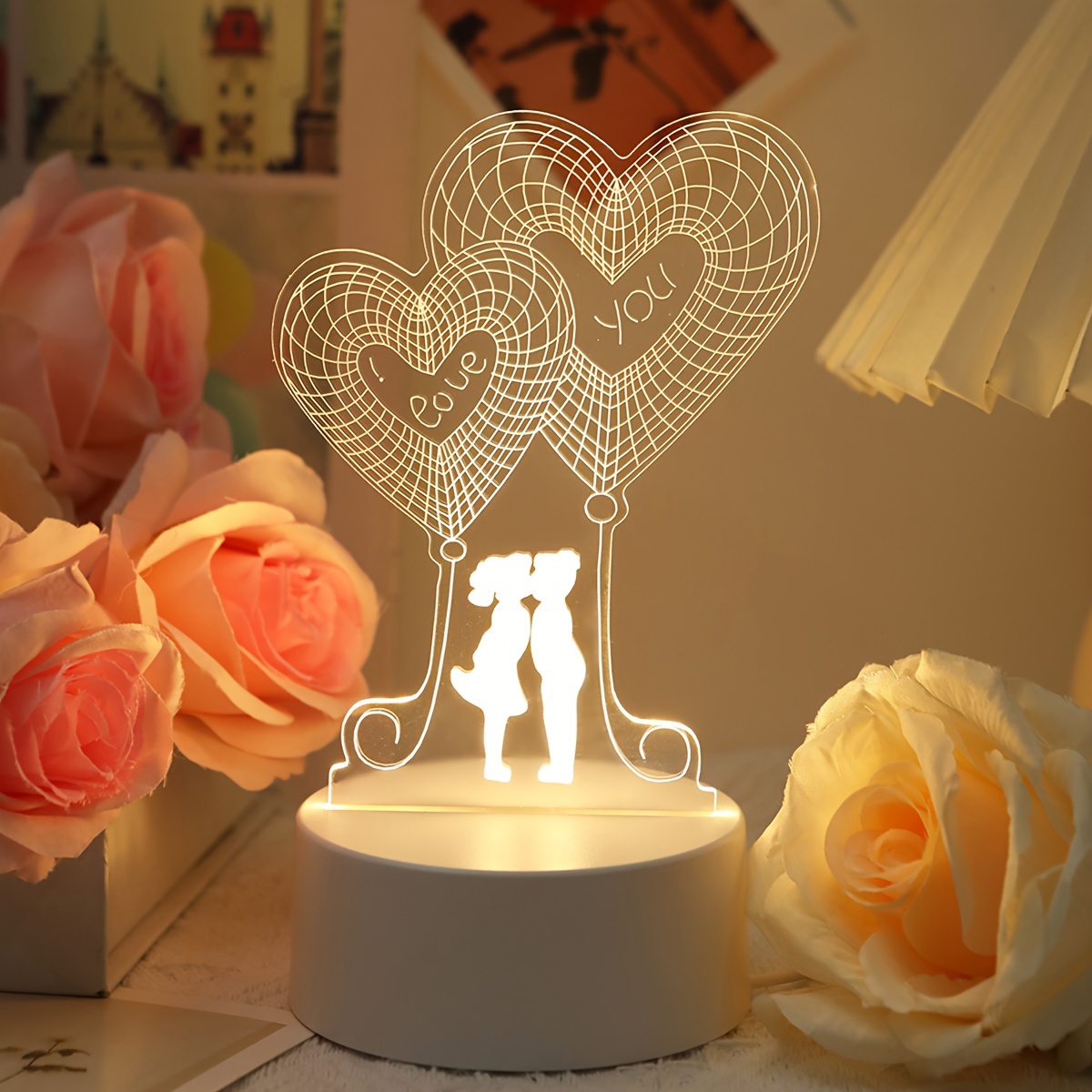 Regalo De Cumpleaños De Inicio Figuras Decorativas Adornos LED De Luz De  Lámpara De Cartas De Amor Salón Dormitorio Disposición Decoración Valentín  De 29,37 €