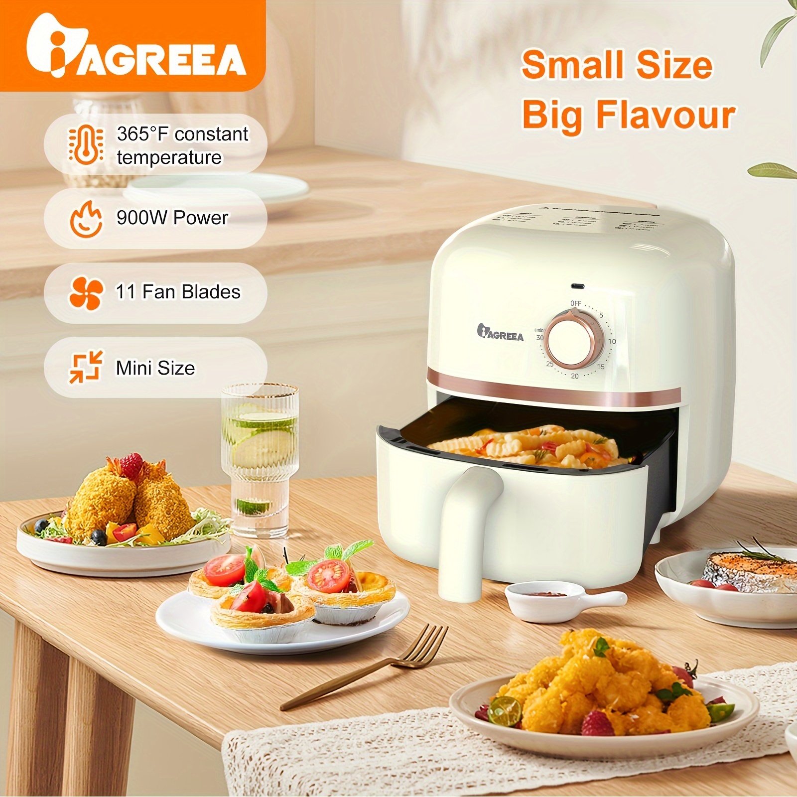 Air Fryer Electric Oven Visual Air Fryer Smokeless Oil Free Fry Visible  Glass