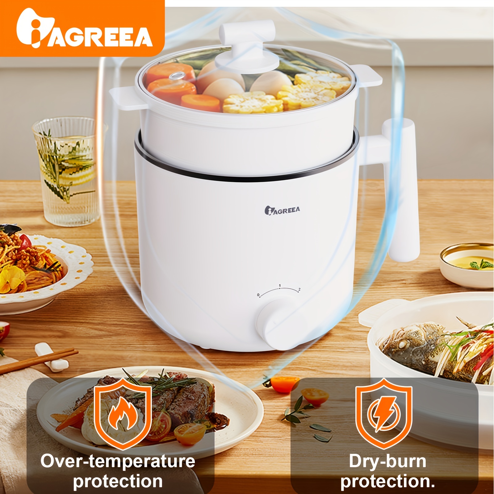 Electric Multicooker Digital Rice Cooker Small 4-8 Cup/Brown And White Rice/Food