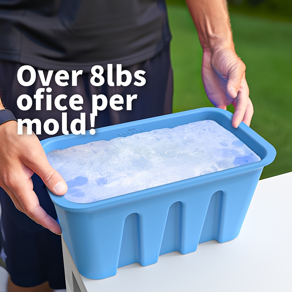 Ice Block Mold Extra Large For Ice Bath 7 Pounds Of Ice - Black