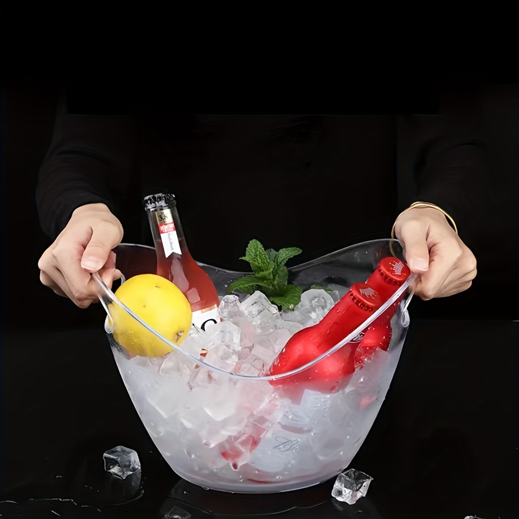 Ice Bucket - 1.3L Double Wall Ice Bucket with Lid,Stainless Steel Ice Bucket Insulated with Tongs and Strainer,Small Cooler for Whisky Bar Chilling