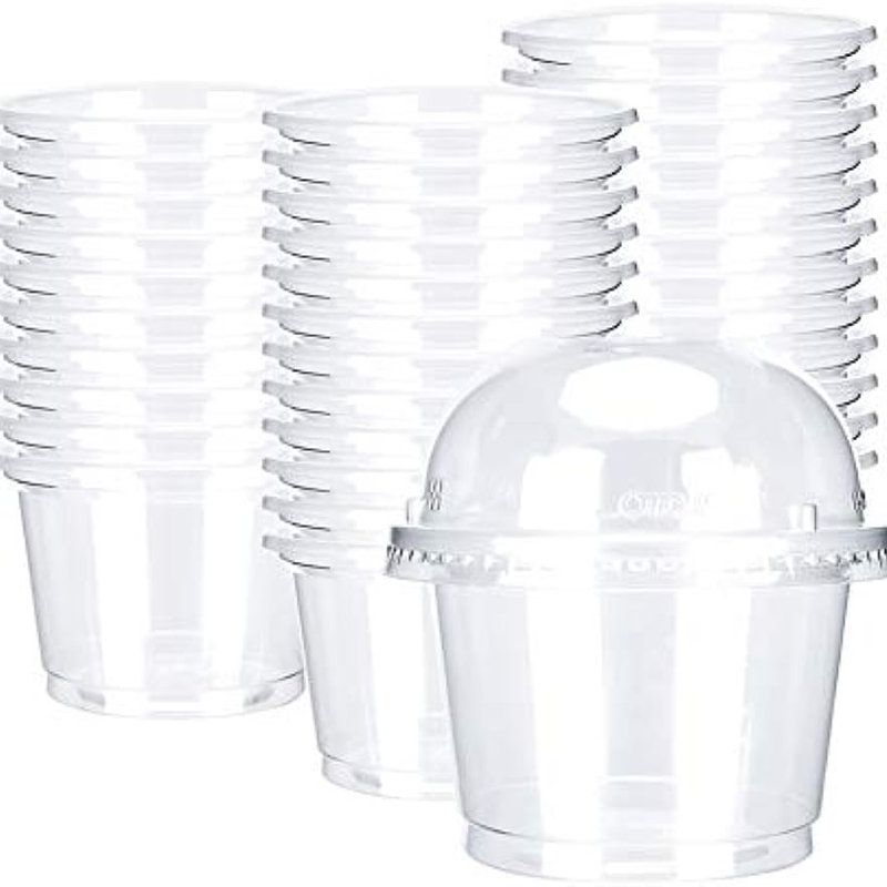 100 Ct 2 Oz Clear Plastic Portion Cups, Jello Shot Condiment Sauce Dip  Party Mixing Sampling, BPA Free Made in USA, Reusable & Disposable 