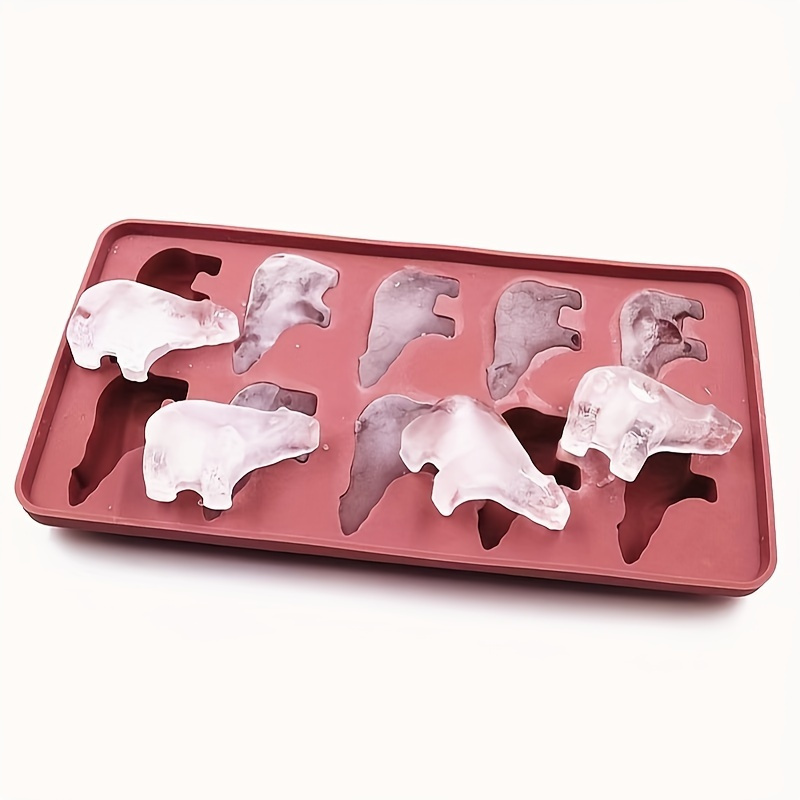 1pc Cute Animal Shape Ice Cube Tray Elephant And Dinosaur - Temu