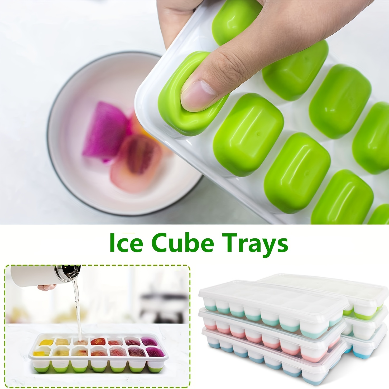 Big Ice Cube Ice Tray Minimalist Plain Multi grid Ice Cube - Temu