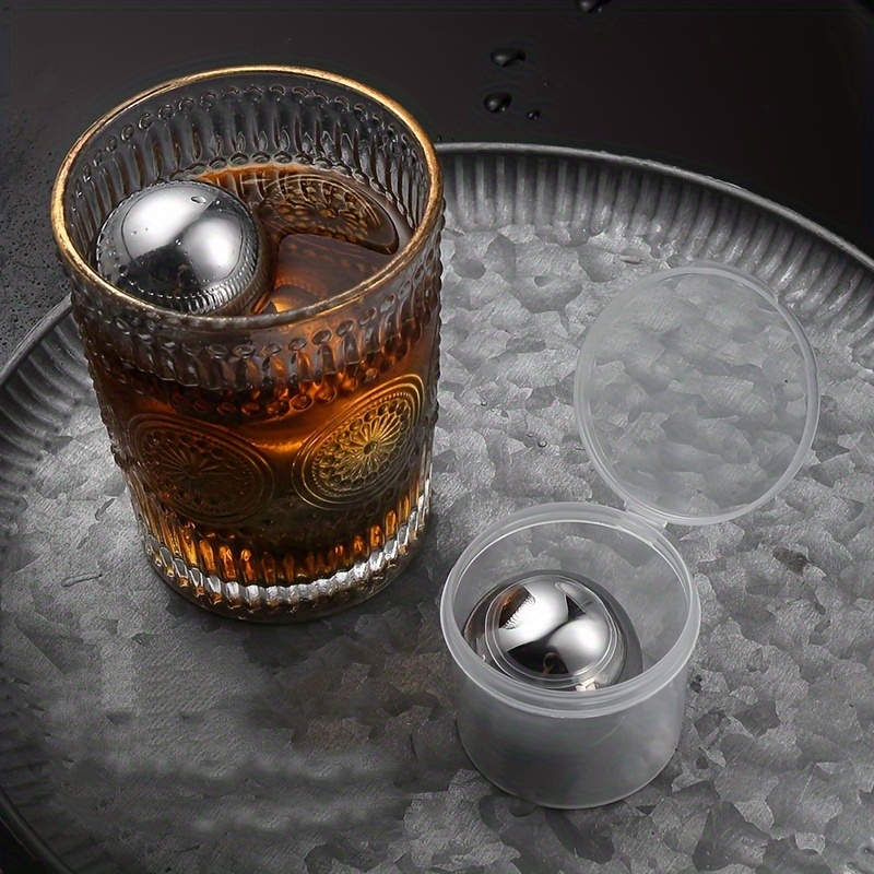 2pcs 304 stainless steel ice ball (40mm) ice cube whiskey metal