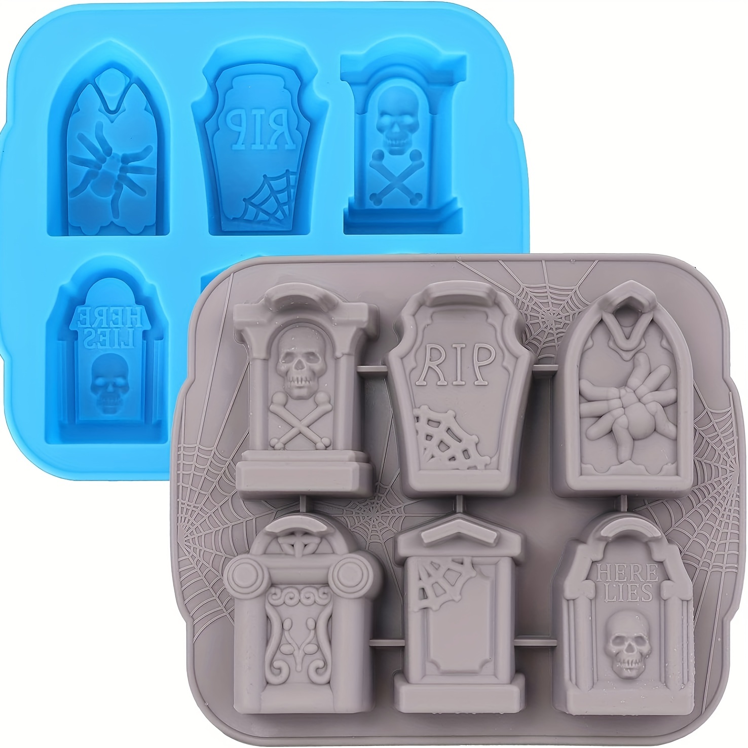  Halloween Silicone Chocolate Candy Gummy Mold 24 Cavity  Halloween Bottle Skull Easy Release Ice Cube Fondant 3D Mold for Halloween  Party Mousse Cake Baking, Cupcake Topper, Jello, Dog Treats : Home