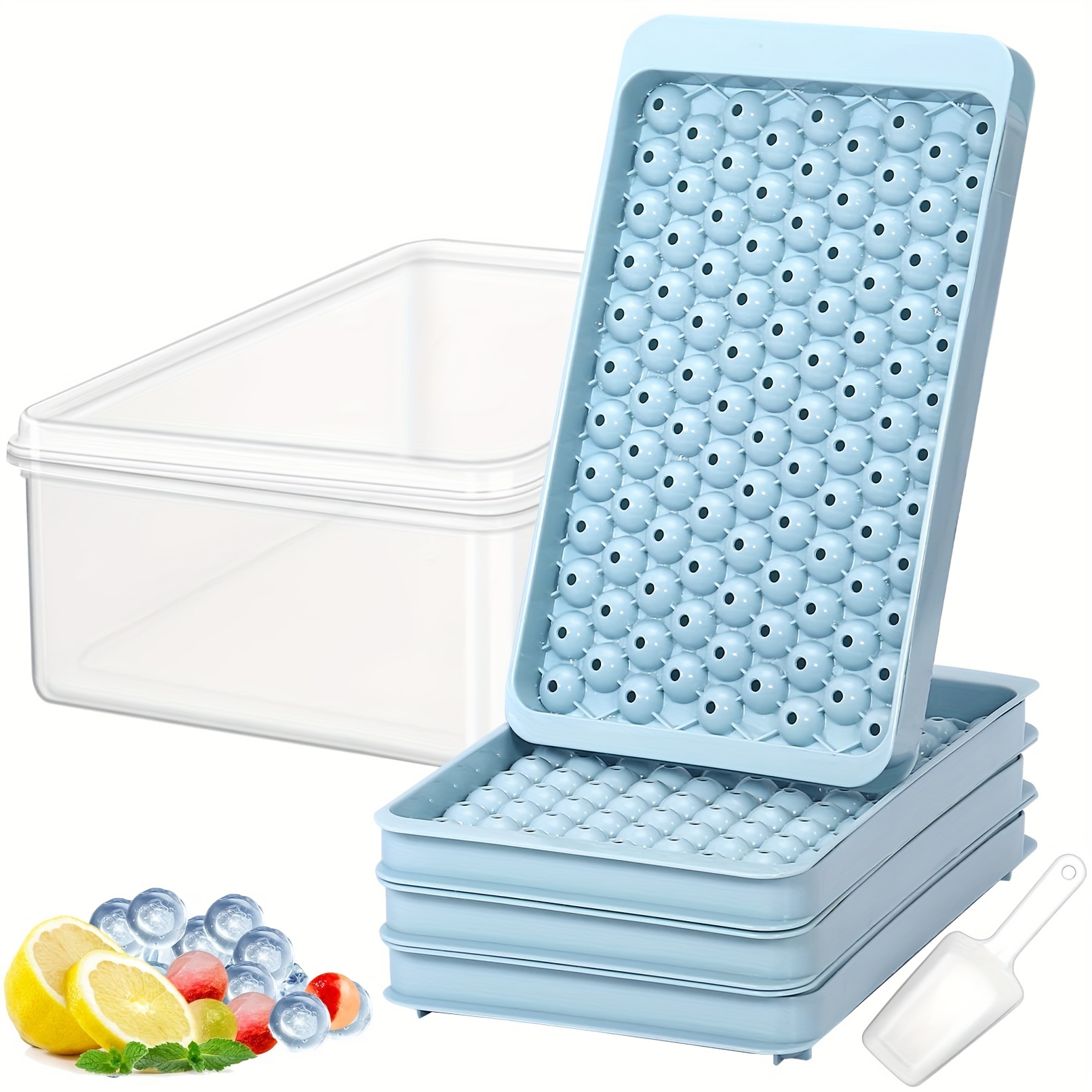 Press Type Ice Cube Maker Ice Box Ice Mould Double Layer Creative Ice  Storage Box Quick Ice Maker Ice Trays for Freezer With Lid - AliExpress