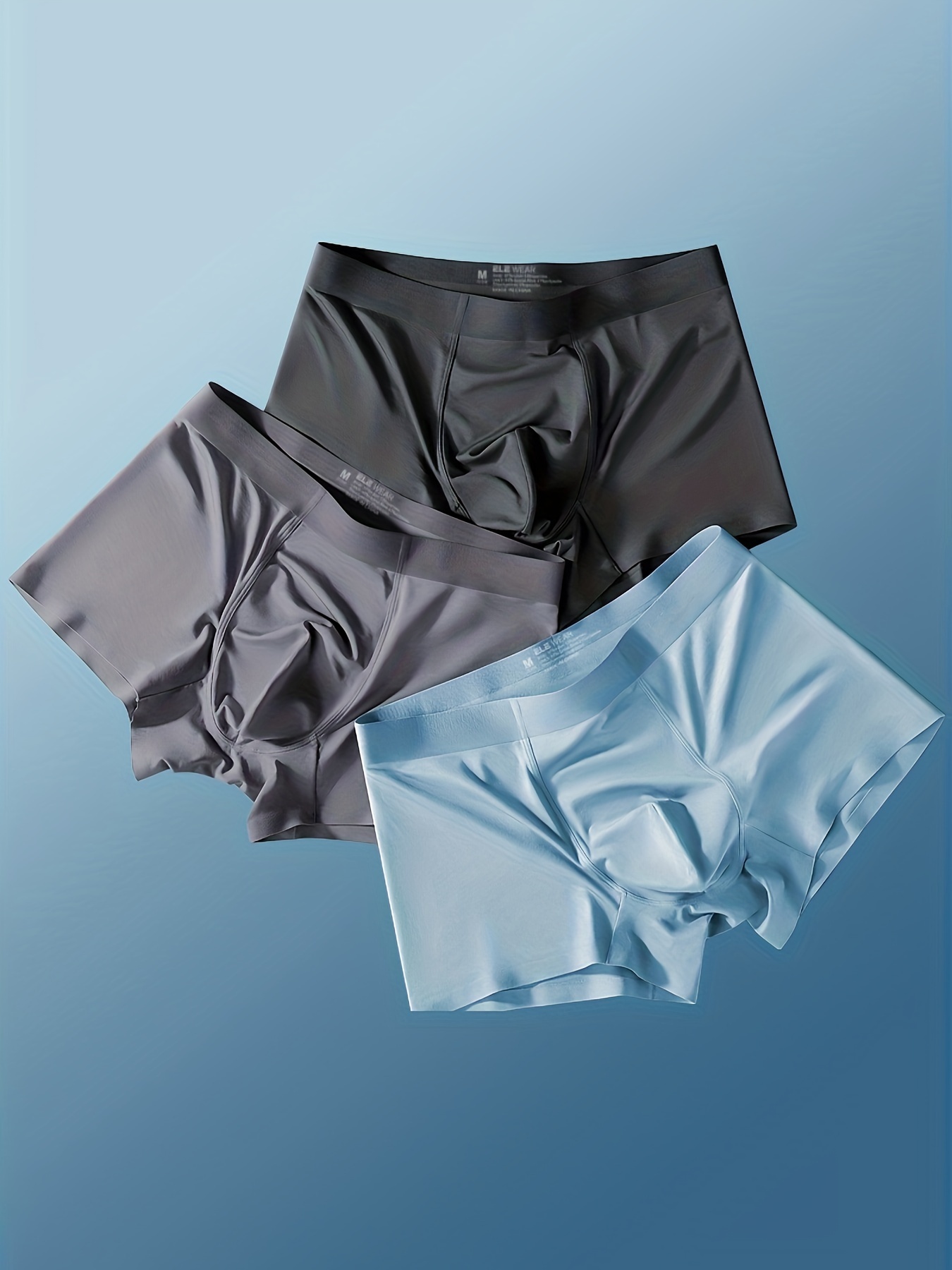 Men's Underwear Men's Modal Cotton Low Waist Tight Solid Color Flat Pants  Youth Summer Sports Breathable Four Corner Pants Head