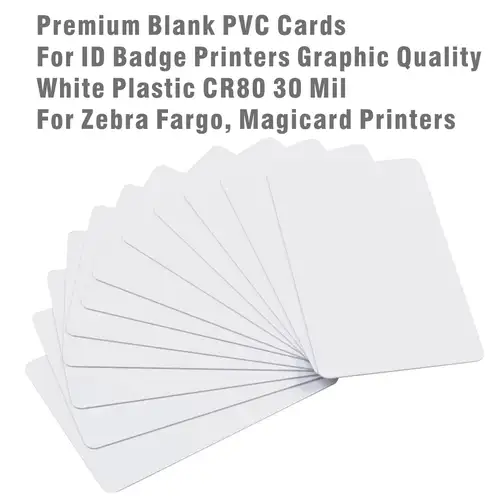 Impression cartes plastiques pvc blanche personnalisable et dès l