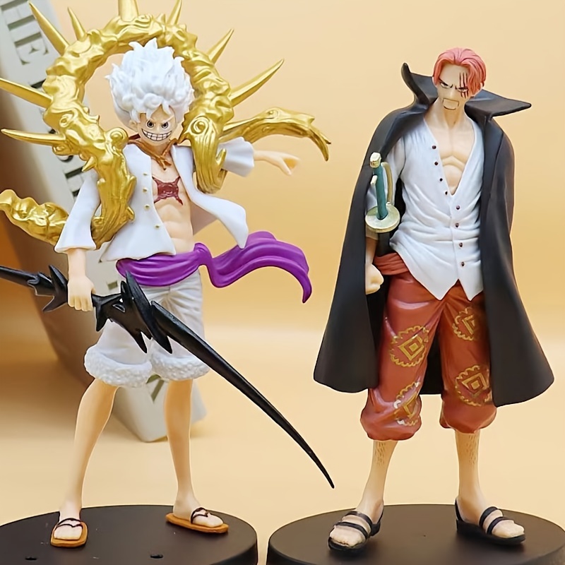 Compra online de Anime One Piece Around transformado em Luffy modelo figura  desenho animado mesa decoração ornamento presente