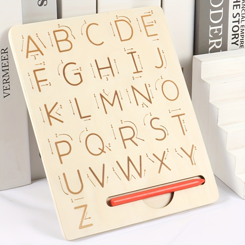 Cursive alphabet tracing board - wooden alphabet board - wooden tracing  board - Montessori - Waldorf
