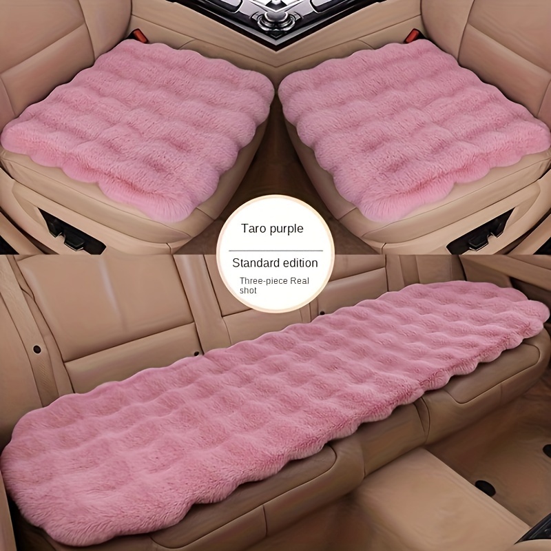 Car Winter Headrest Pillow Bubble Velvet Imitation Rabbit - Temu