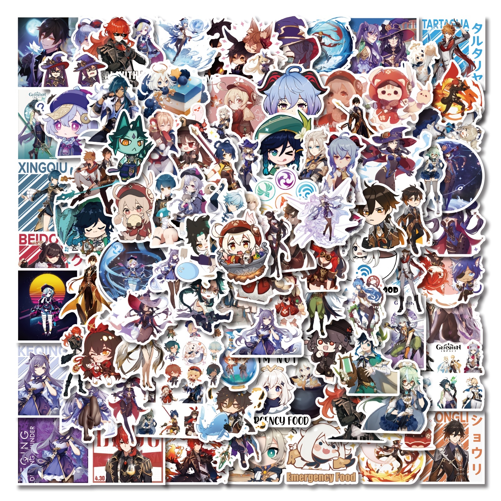 10/50/100pcs Anime Naruto Stickers for Laptop Graffiti Suitcase Car  Waterproof Cartoon Sticker Decal Children Toy Gift