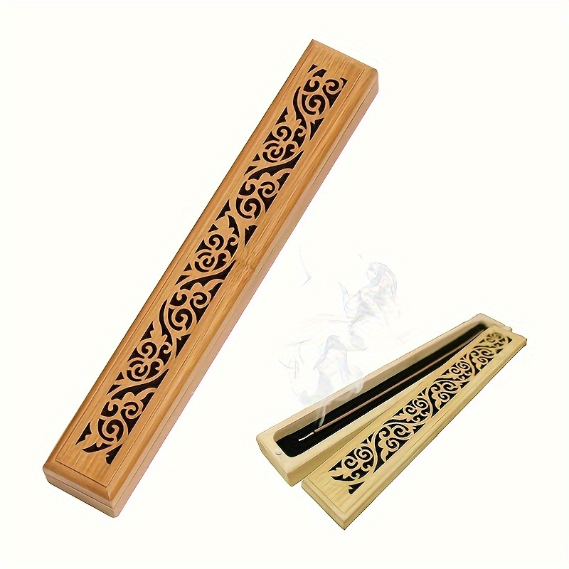 1 Pcs Rosewood Case Stick Incense Storage Box Sandalwood Line