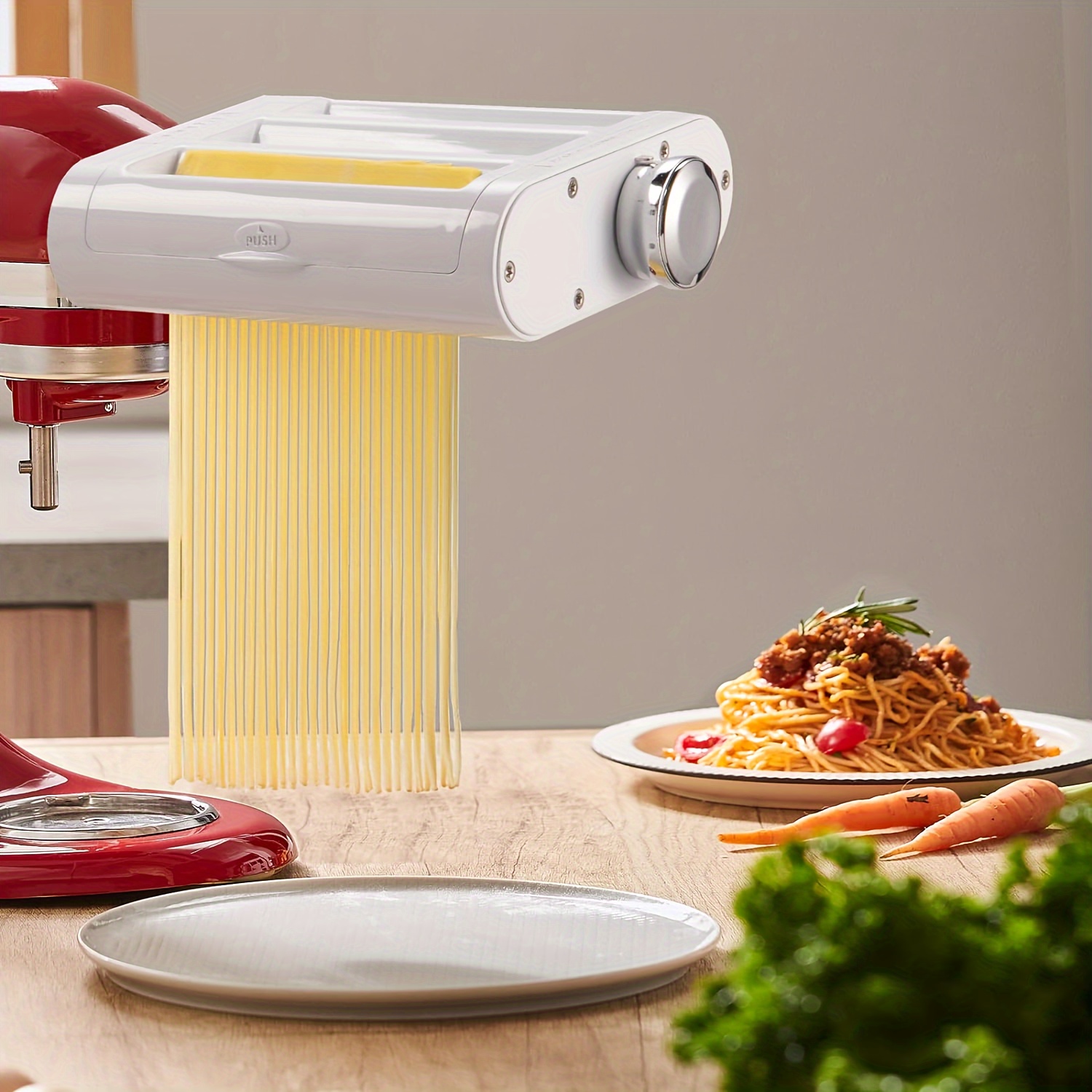  Máquina para hacer pasta, máquina para hacer pasta de 150  rodillos, 7 ajustes de grosor ajustables, máquina de fideos 2 en 1 con  rodillos y cortador, perfecta para pieles de espaguetis