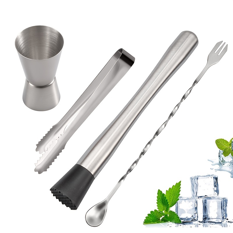 Long Threaded Cocktail Spoon Bar Mixing Spoon With 304 - Temu