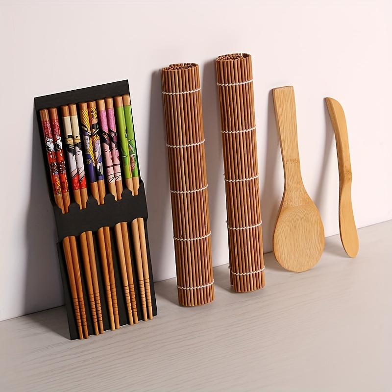 9pcs Sushi Making Kit Including Bamboo Sushi Rolling Mat, Diy