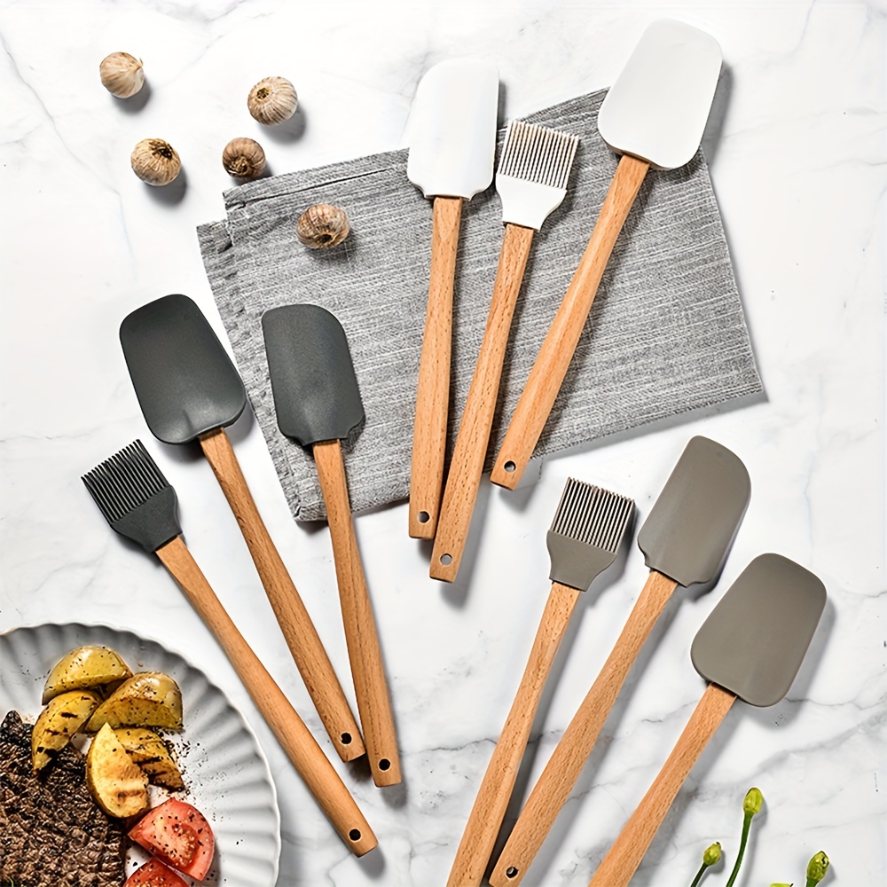 Williams Sonoma Silicone Mini Wood Spatula & Spoonula with Classic Handle