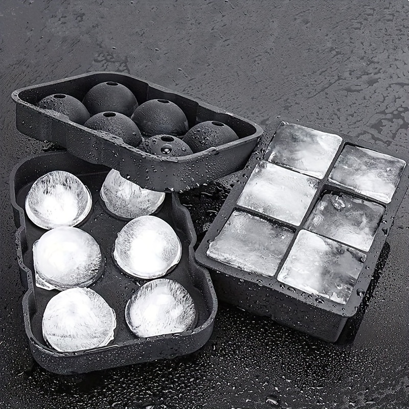 Whiskey Cocktail Big Ice Cube Tray 6 Holes Ice Cube Form Round