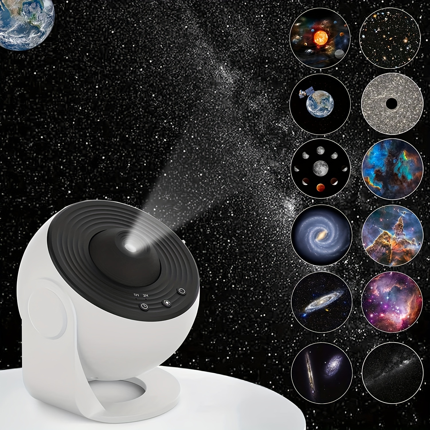 Projecteur Ciel Etoile Galaxie - LED Alexa Planetarium Projecteur  Plafond,avec Bluetooth, Télécommande et 10 Modes,Decoration