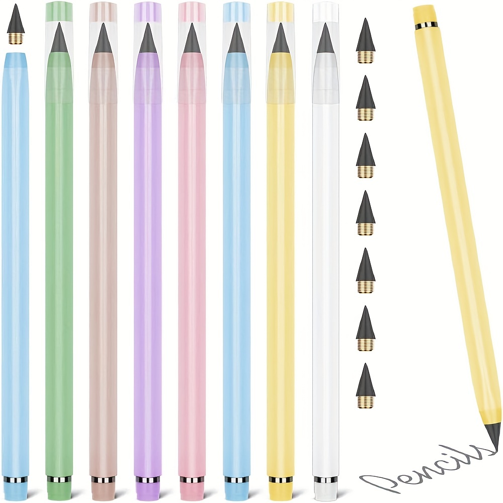 10 Pieces Everlasting Pencil Inkless Pencil Eternal with Eraser Erasable  Reusable Pencil with Replacement Nib for Children Writing, Drawing,  Drafting