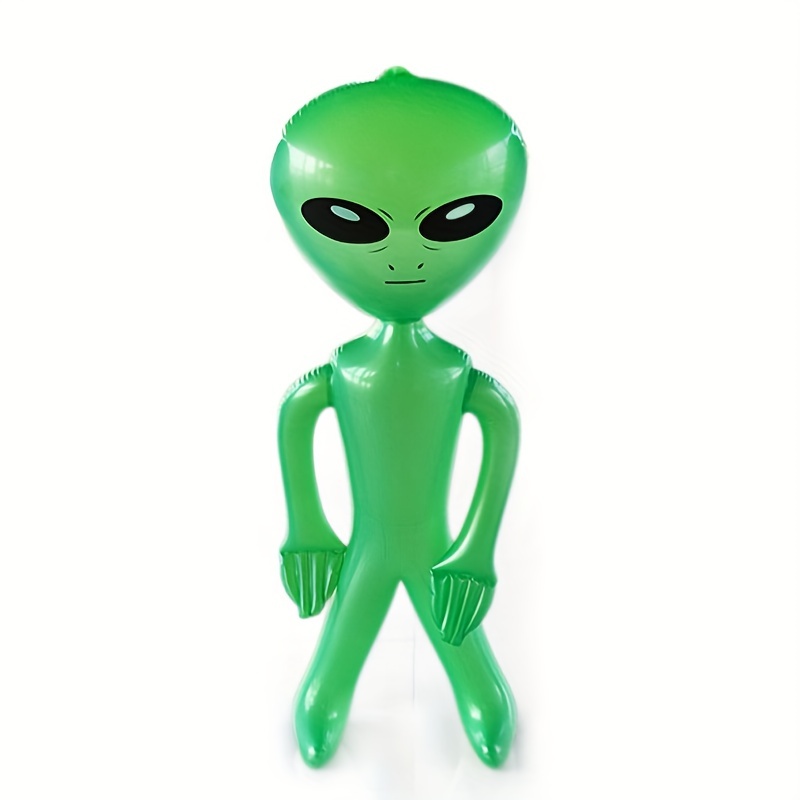 6 globos grandes de alienígena inflables de color verde, accesorios de  alienígena, suministros de fiesta de cumpleaños para fiesta de  extraterrestres