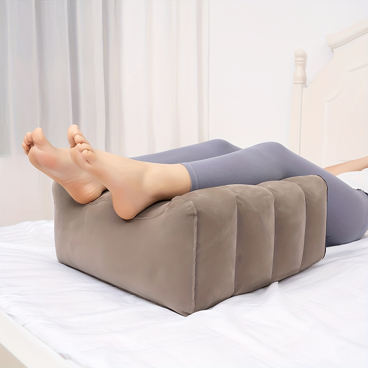 Leg Elevation Pillows Wedge 2 Pcs Single Leg Wedge Pillows for Swelling Foam Wedge for Elevating Leg After Surgery Elevated Pillow for Legs Riser