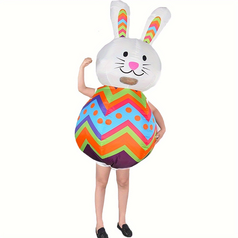 Costume gonflable drôle de lapin de Pâques hommes femmes combinaison tenue