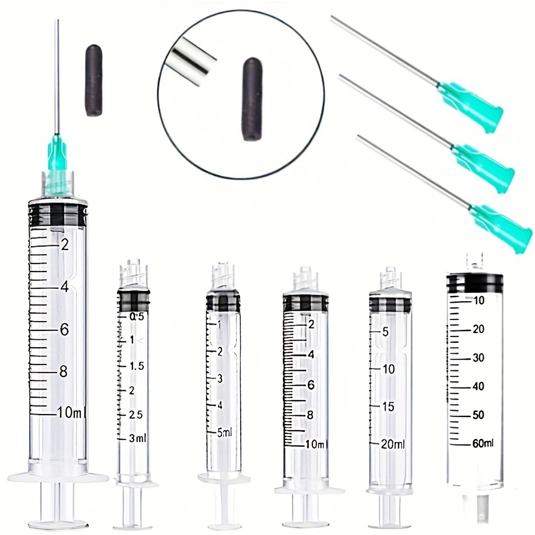 10ml Industrial Syringe with 18 x 1.5 Blunt Tip Needle Protective Cap  Included 5 Pack
