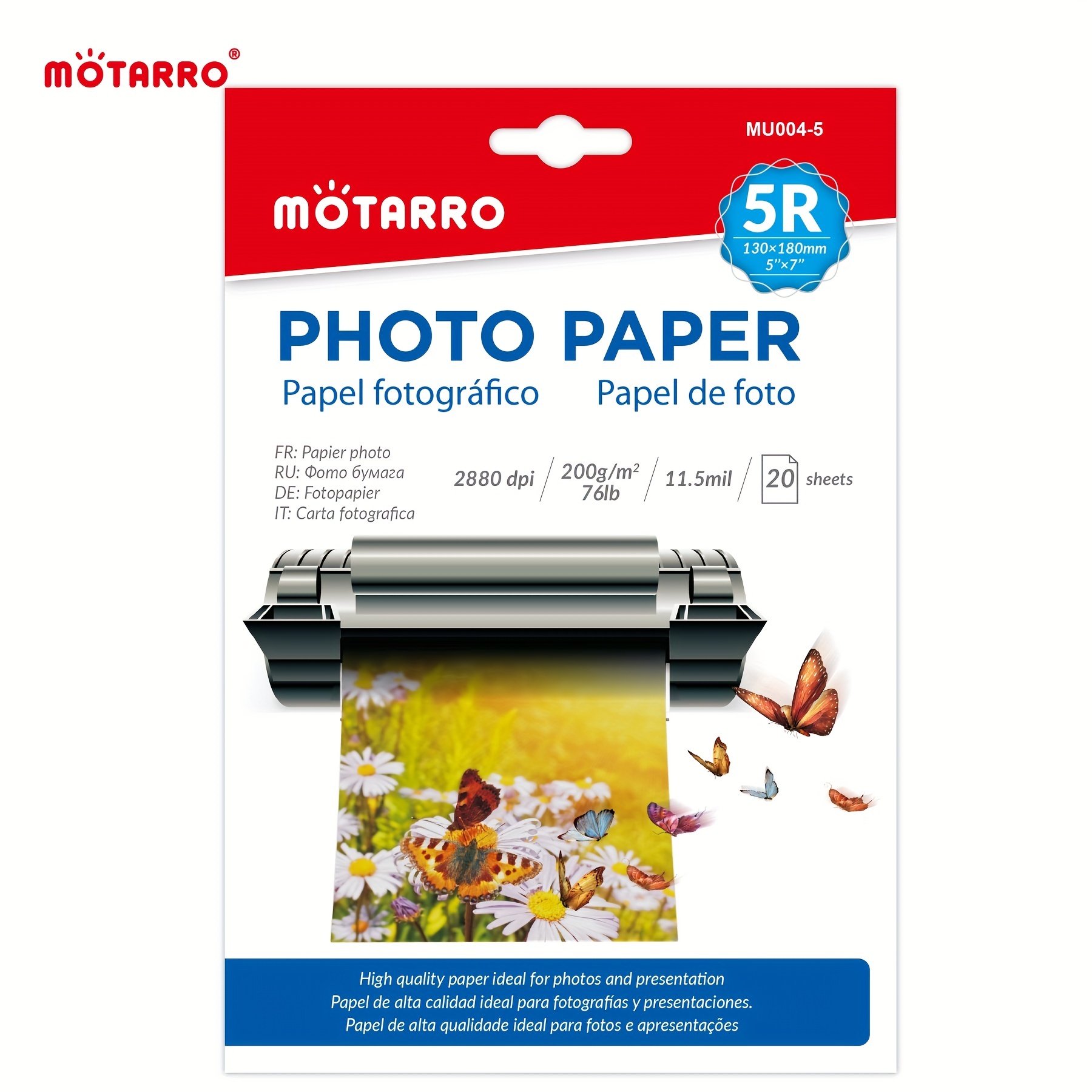 Digital Printing Photo Paper Sheets 50 PACK: 5X7