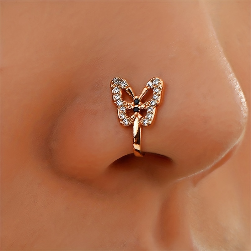 Punk Style D shape Nose Clip Fake Piercing Nose Ring Women - Temu